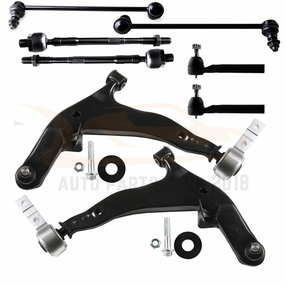 Set of 8 Front Lower Control Arms Tie Rods for Nissan Murano (2005–2007)