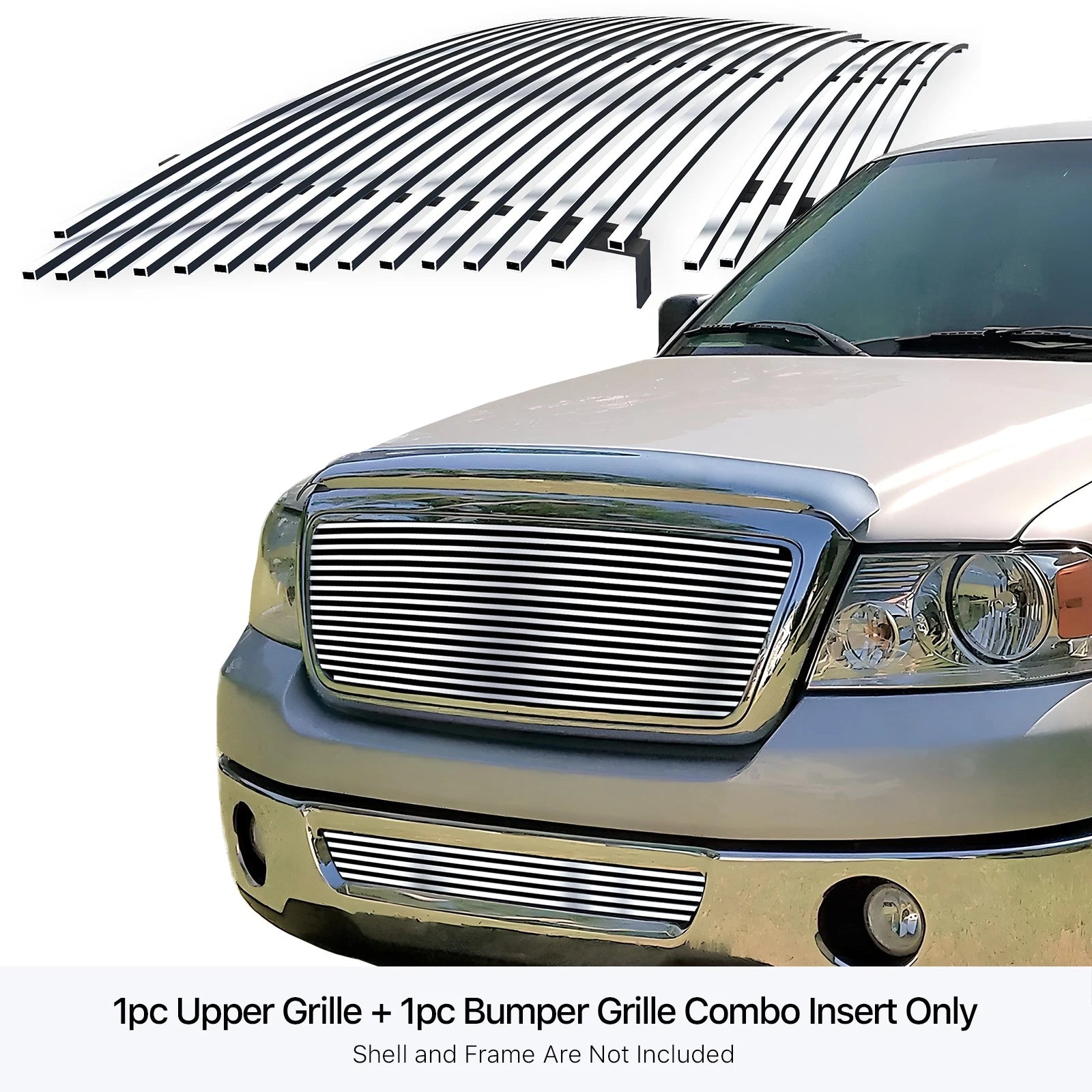 304 Stainless Steel Billet Grille Combo for Ford F-150 (2006–2008)