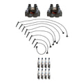 Set of 2 Ignition Coils & 8 Double Platinum Spark Plugs for Ford 4.6 V8