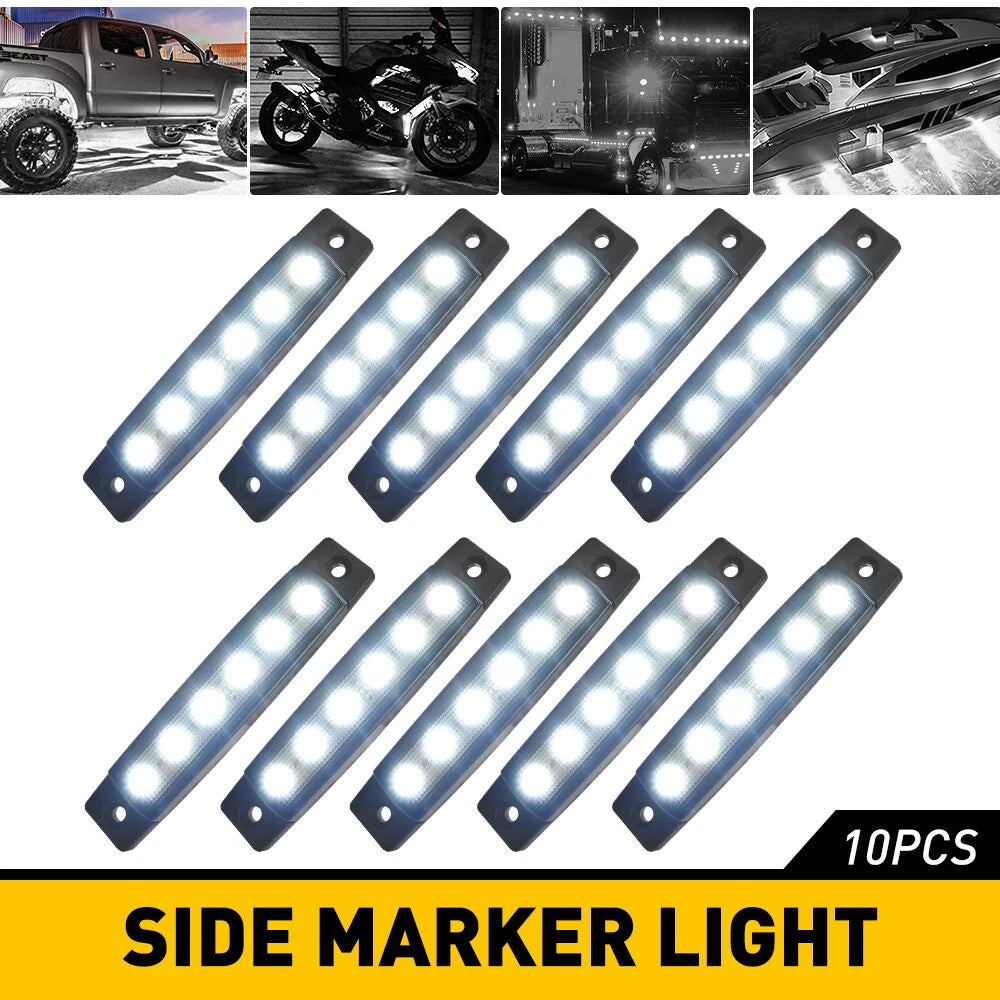 10x White Smoked LED Rock Lights for Jeep (Offroad, UTV, ATV)
