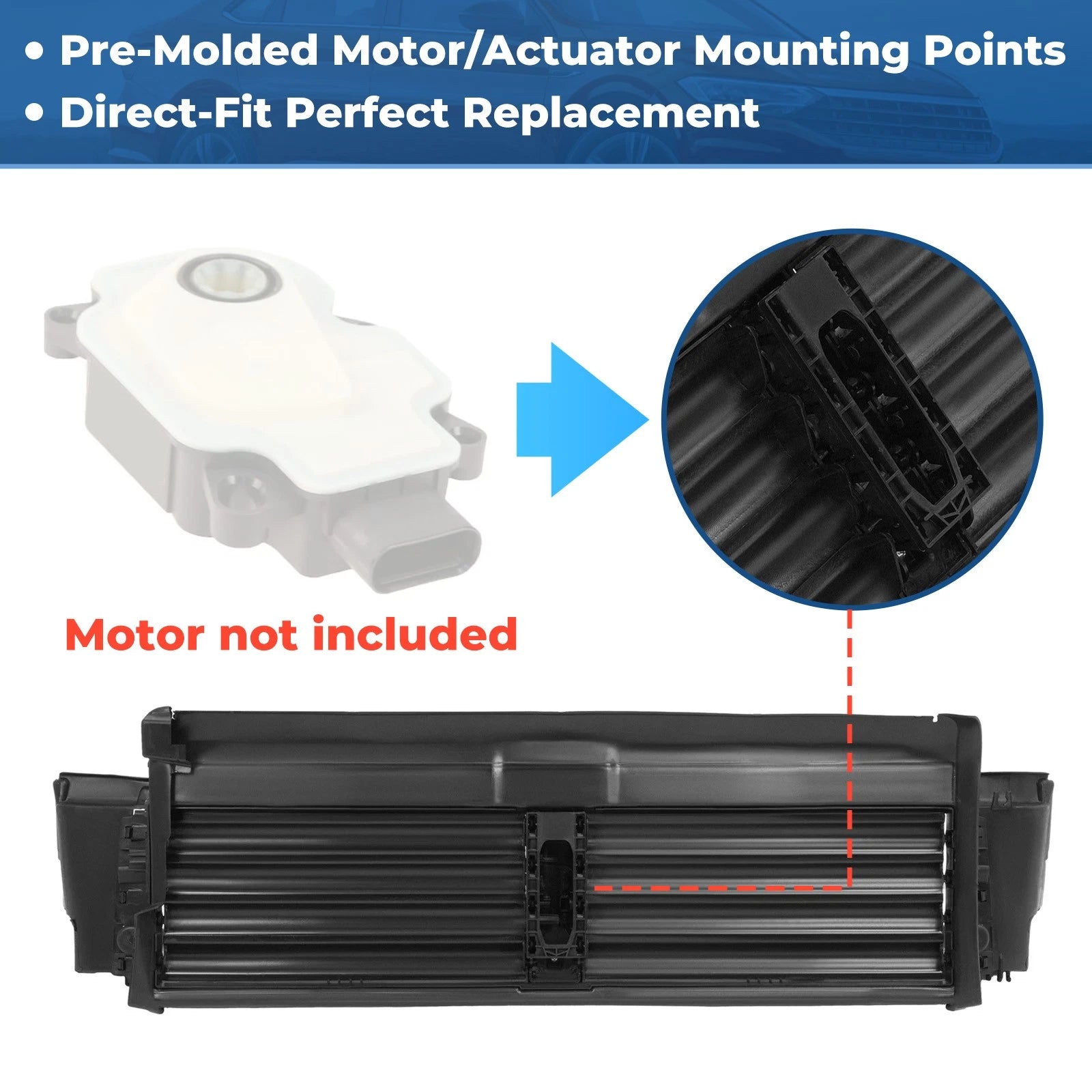 Active Grille Shutter for Volkswagen Jetta (2019–2024) #17A122321B