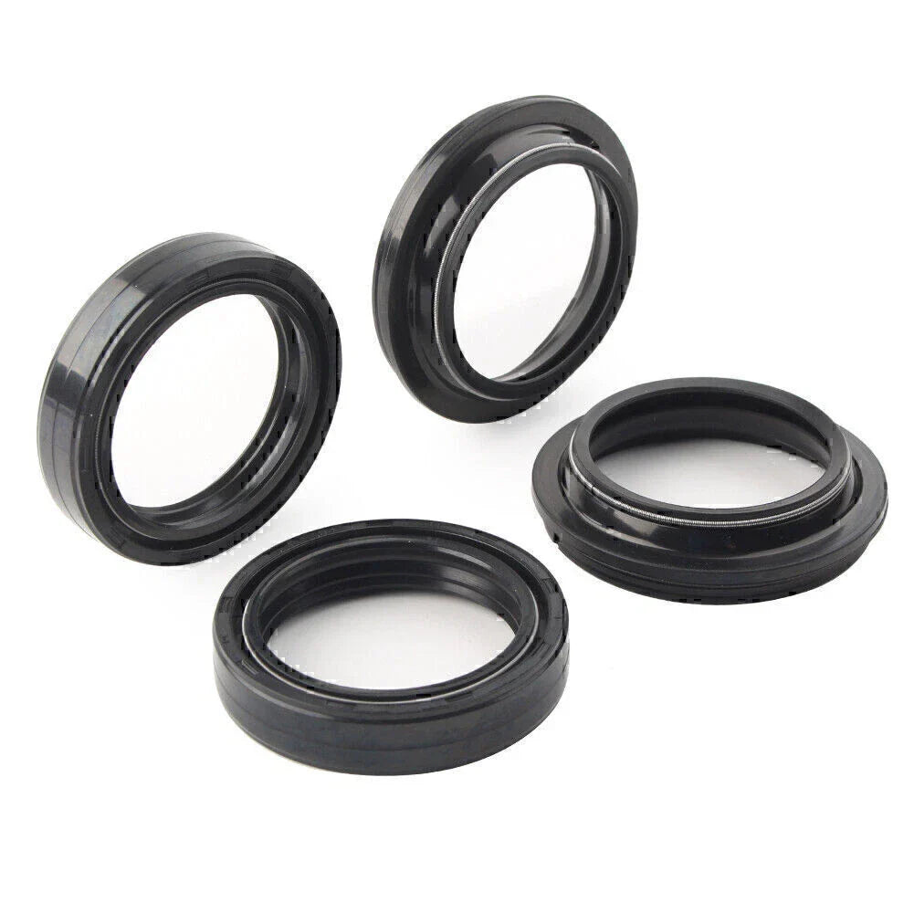 4 x Black 43x55mm Motorcycle Front Fork Damper Shock Absorber Seal