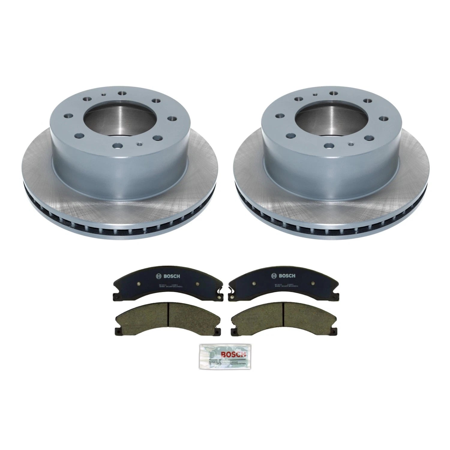 DuraGo Rear Rotors & Bosch QuietCast Ceramic Disc Brake Pads Kit for Sierra 2500HD (2007–2019)