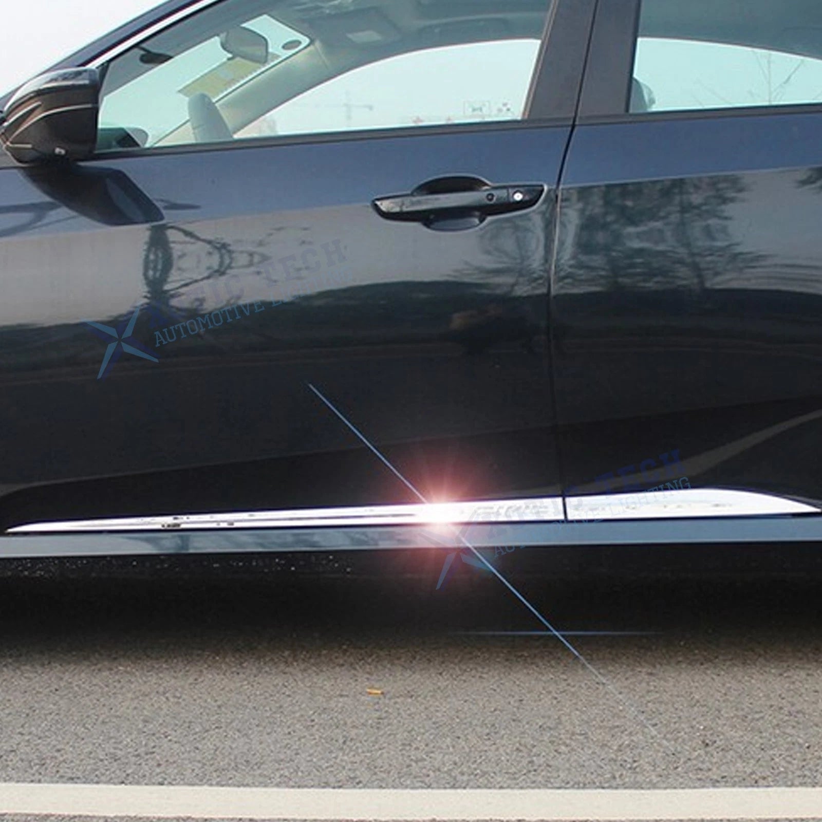 Side Door Skirt Stripe Panel Cover Trim Kit for Honda Civic (2016-2021)