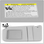 OE Style Interior Left Driver Sun Visor for Toyota Camry (2007–2011) Grey