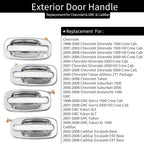 4X Exterior Door Handle for Chevy Silverado GMC Sierra Cadillac (1999–2007) 15182406