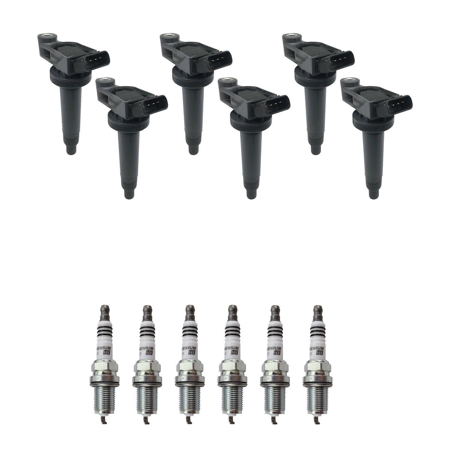 Set of 6 Ignition Coils & NGK Ruthenium Spark Plugs for Toyota Avalon, Camry (1997–2001)