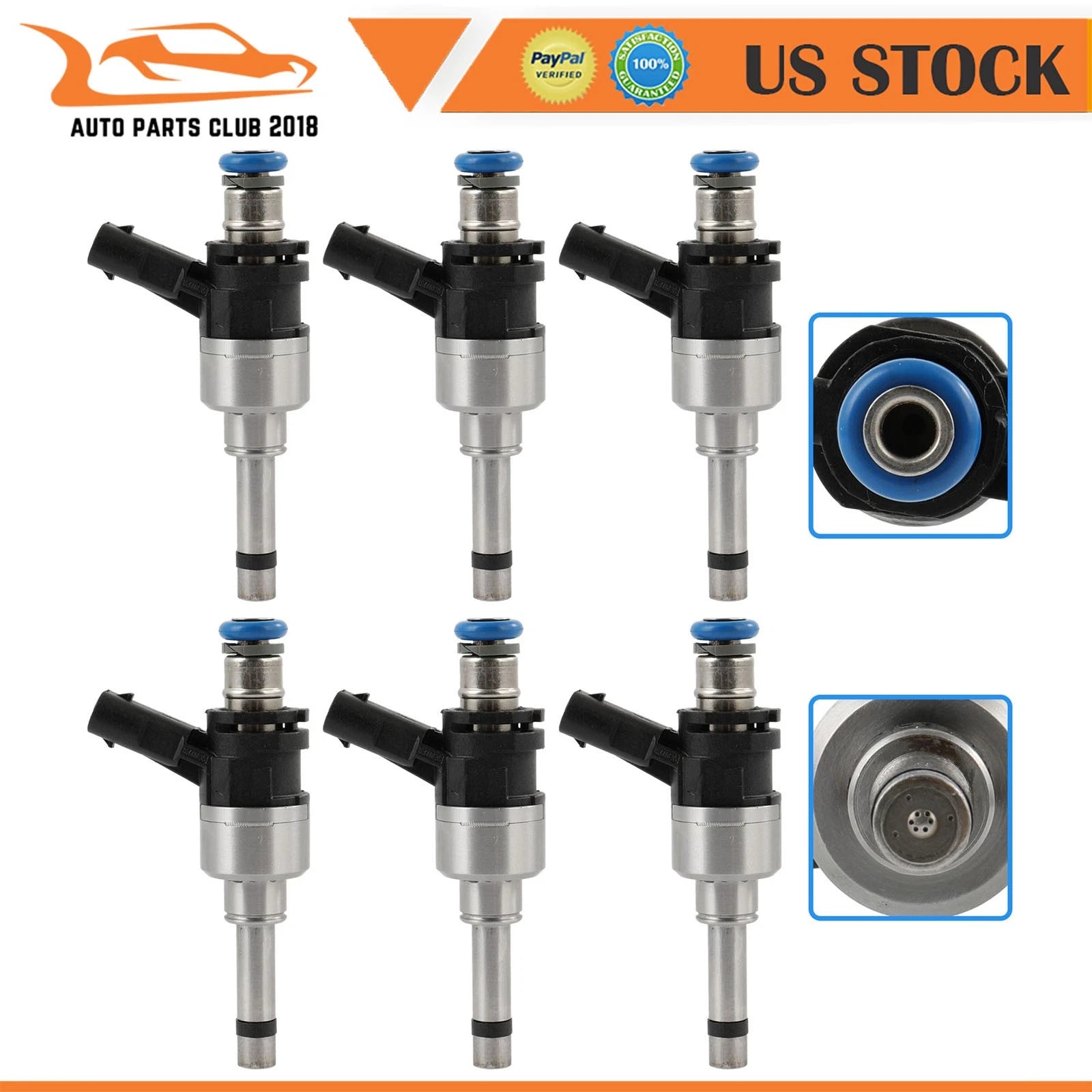 Set of 6 Fuel Injectors for Hyundai Palisade, Kia Sedona (2020–2023)