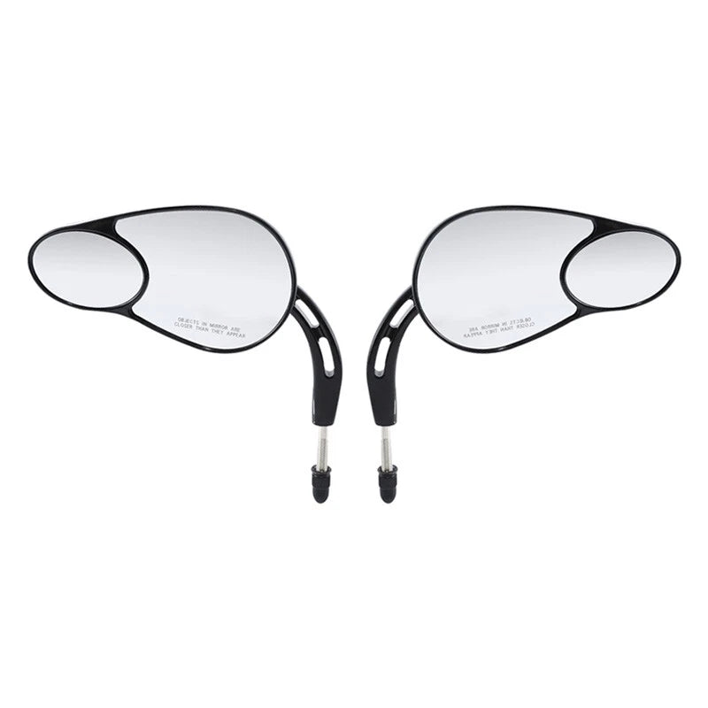 Black/Chrome Rear-View Mirrors for Harley Softail, Touring, Sportster (1988–2023)