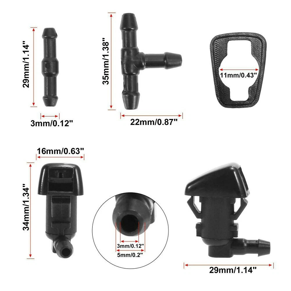 7pcs Windshield Wiper Fluid Squirter Nozzle for Ford F250 F350 F550 (2008–2016) 7C3Z17603A