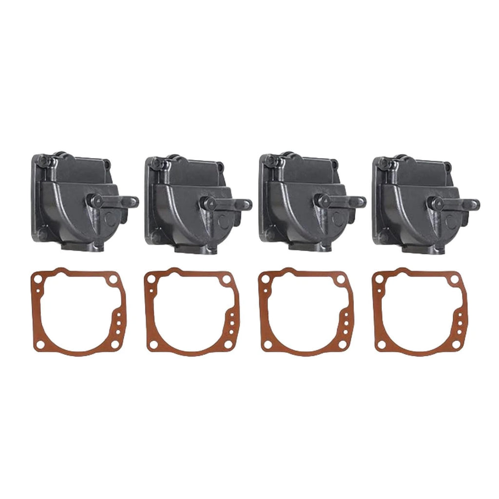 Set of 4 Carburetor Float Bowl Chambers for Johnson Evinrude (343870, 0433000, 766418)