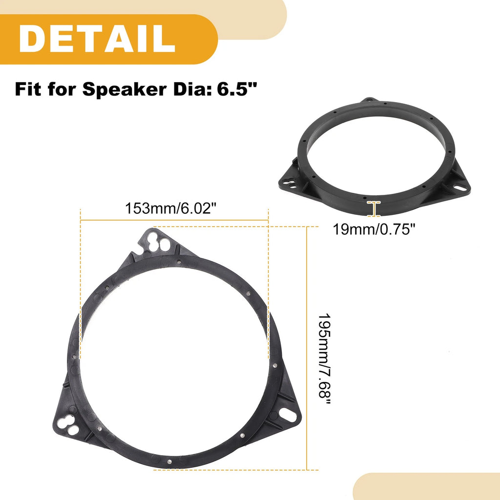 Set of 2 Speaker Spacer Rings for Nissan Qashqai (2007–2013)
