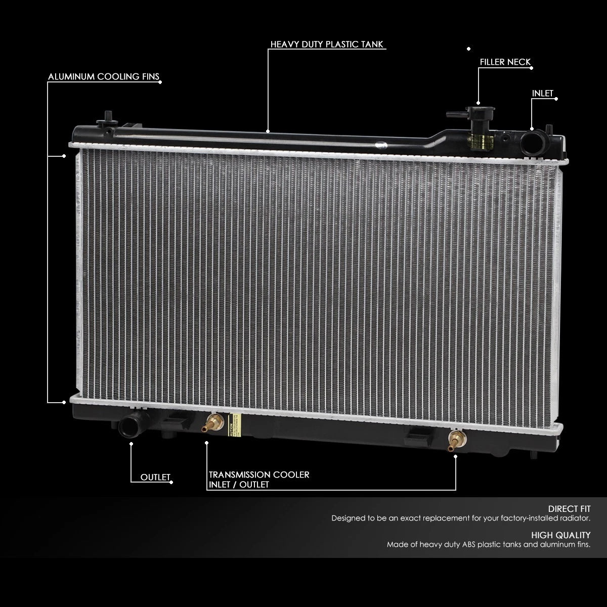 Full Aluminum Core Radiator for Infiniti G35 3.5L V6 (2003–2007) DPI-2588