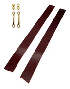 Door Pull Strap Kit Dark Red Leather for Hot Rod Loop (Universal Fit)