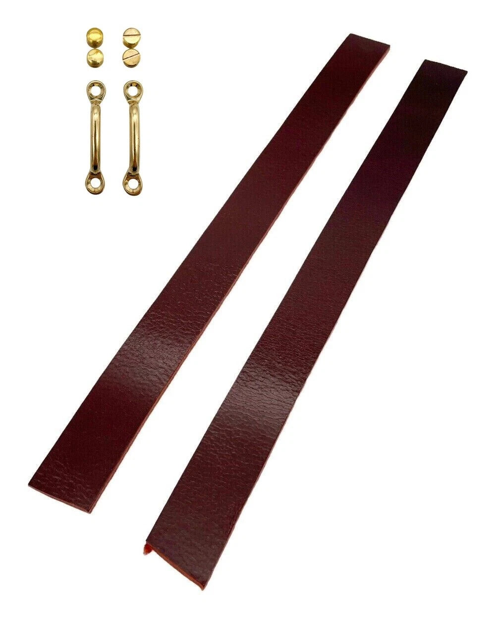 Door Pull Strap Kit Dark Red Leather for Hot Rod Loop (Universal Fit)