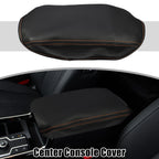 Center Console Cover Pad for Subaru Forester (2019–2023) Black Orange Stitches
