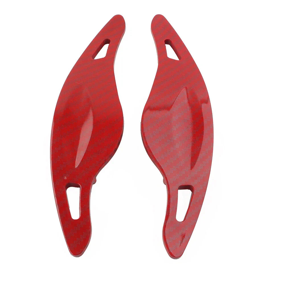 Carbon Fiber Red Steering Wheel Paddle Shifter Extensions for BMW 3/5/6/7/8 Series