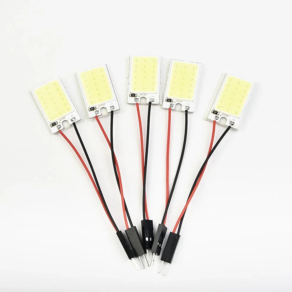 LED Panel Lights White COB 18LED Car Interior Dome Festoon for Car