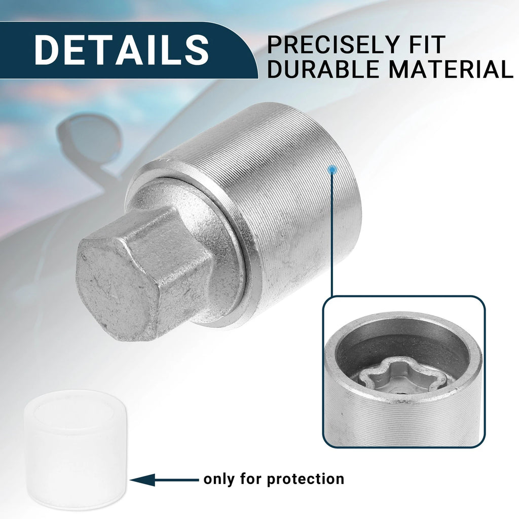Set of 4 Wheel Lock Lug Nuts for Audi A3 (2013–2020) - Type A