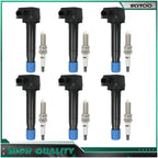 Ignition Coils & Spark Plugs for Honda Accord Crosstour Odyssey Acura TL TSX RL