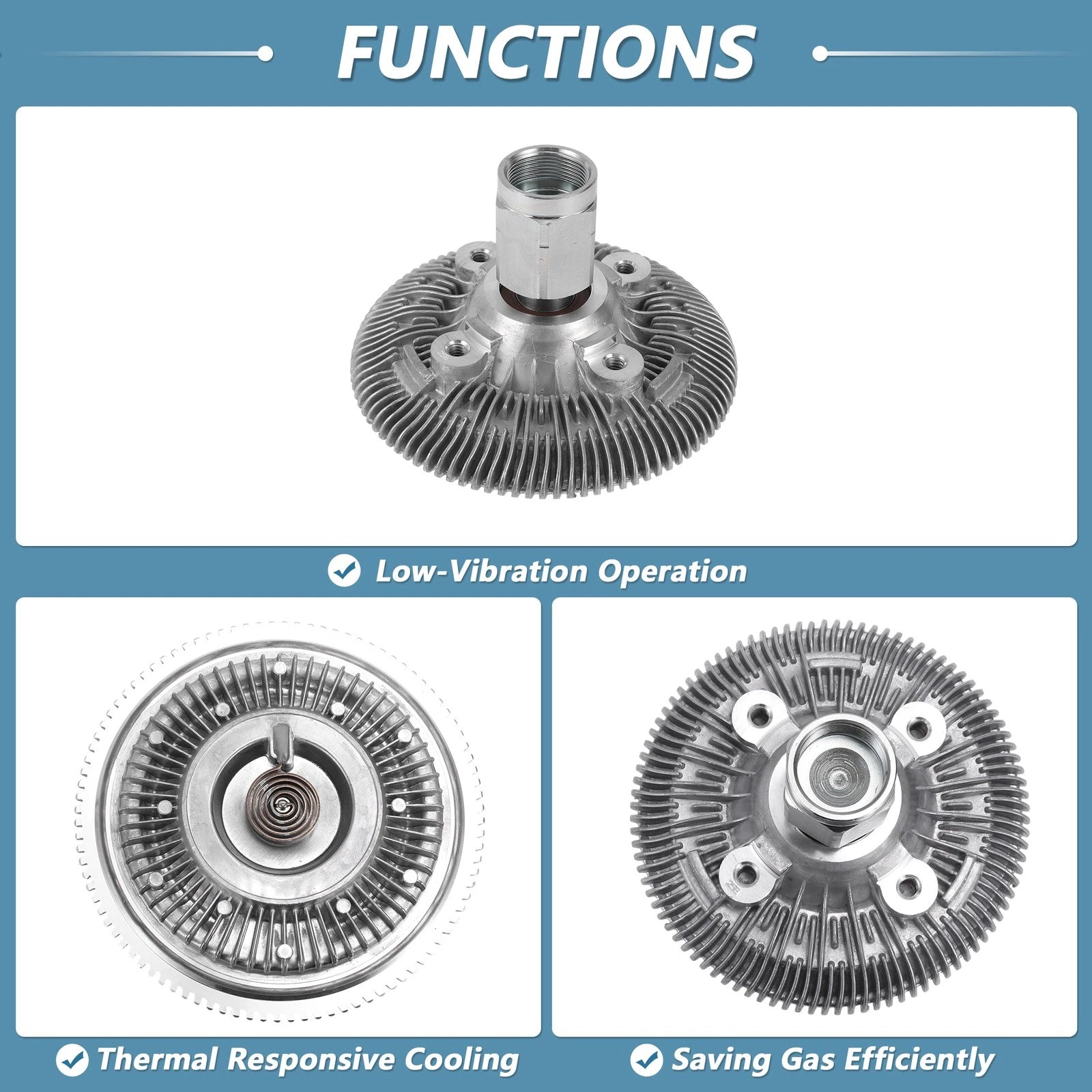 Engine Cooling Fan Clutch for Dodge Ram 1500 4.7L V8 (2002–2004) No. 52029858AA