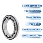 Deep Groove Ball Bearing 6013NR for Scooter Skateboard (65x100x18mm)