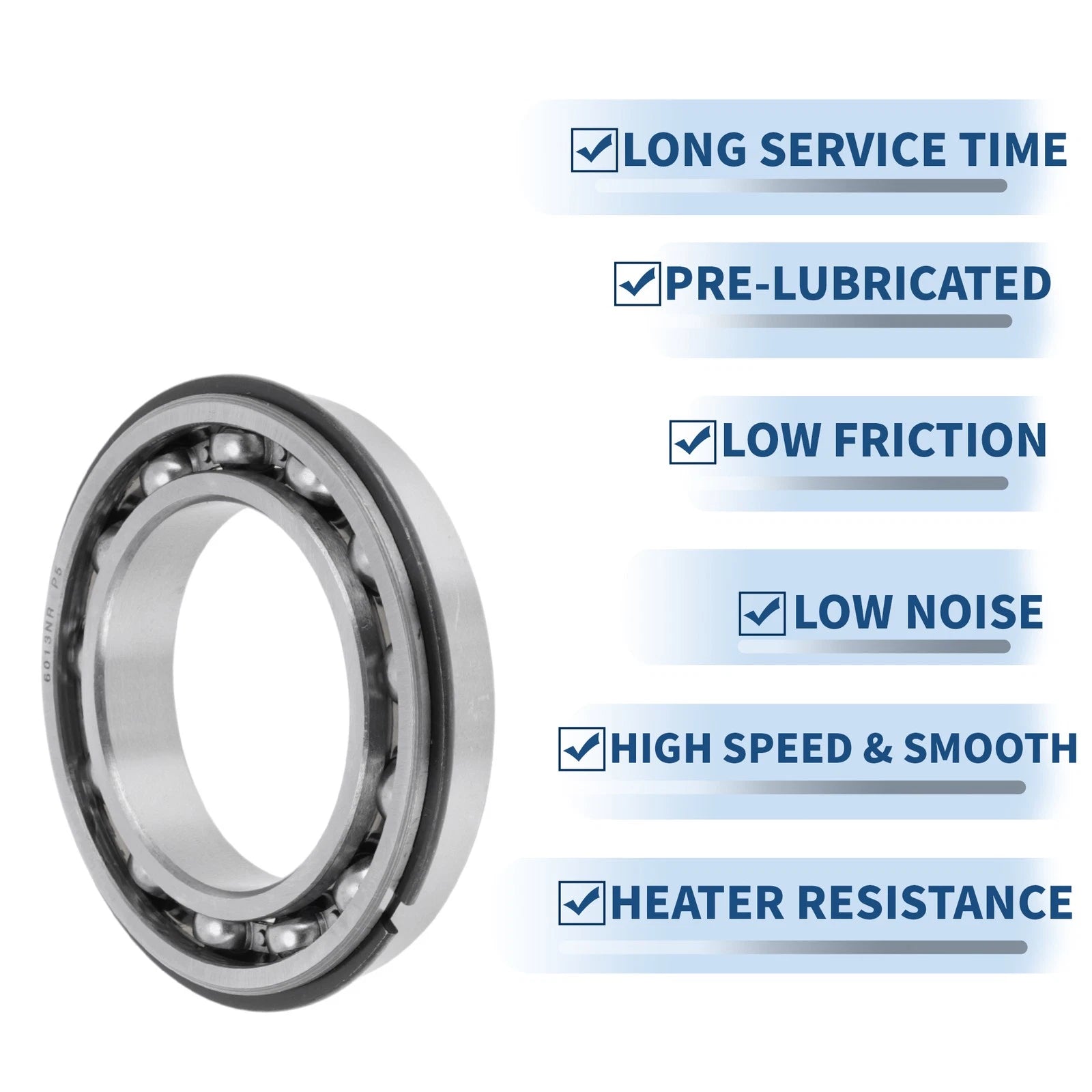 Deep Groove Ball Bearing 6013NR for Scooter Skateboard (65x100x18mm)