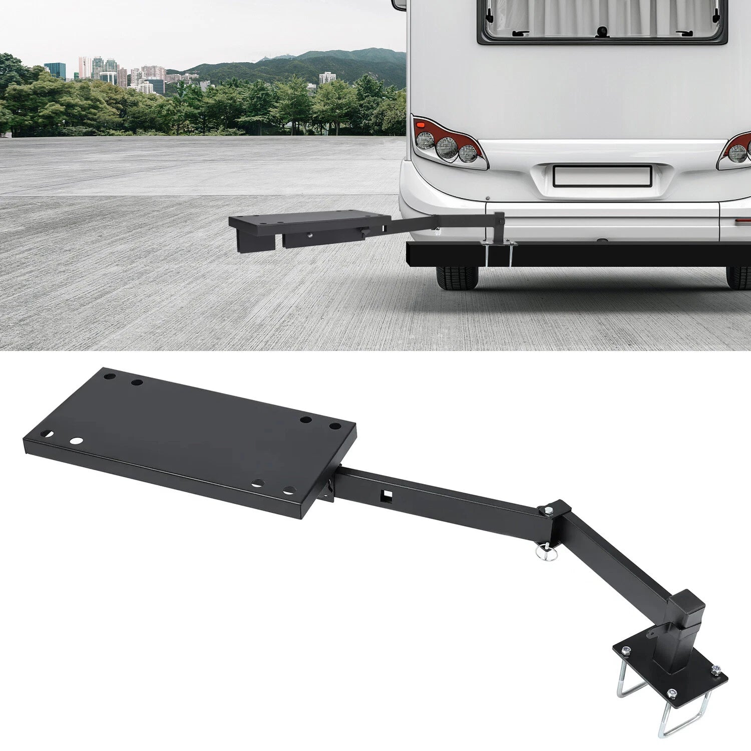 4" Steel Bumper-Mounted Griddle Plate for RV (Universal Fit)