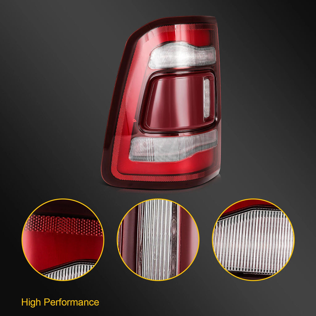 Left Taillight Assembly for Dodge Ram 1500 (2019–2021) Red Brake Lamp