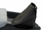 E Brake Boot Cover for Nissan Skyline R32 (1989–1993) Black Beige Stitch