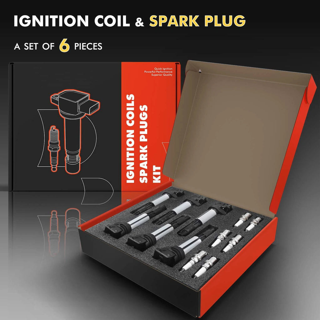 Set of 6 Ignition Coils & Iridium Spark Plugs for BMW 330Ci X3