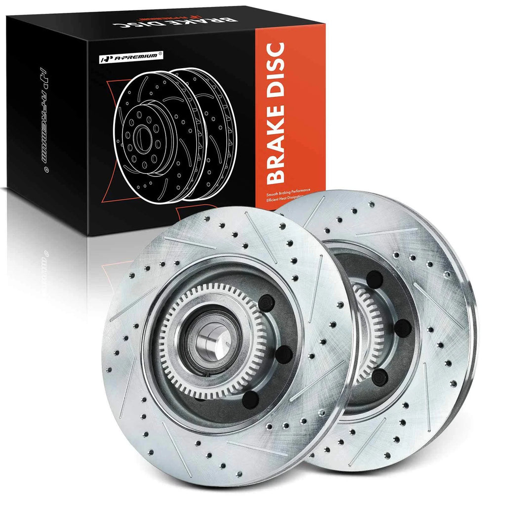 Front Drilled Brake Rotors for Ford F-150, Lincoln Mark LT (2004–2008)