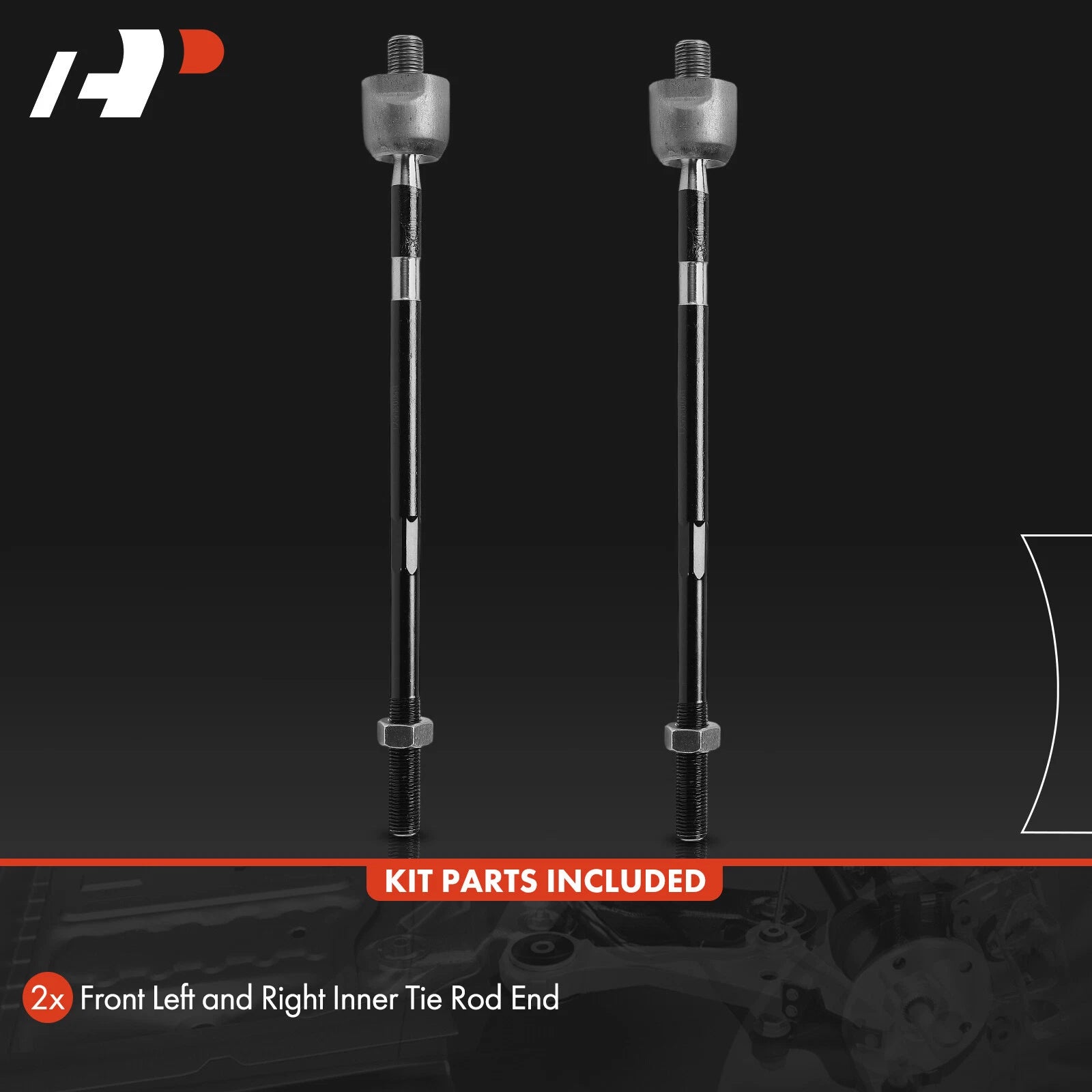 2X Front Inner Tie Rod End for Mitsubishi Outlander (2003-2006)