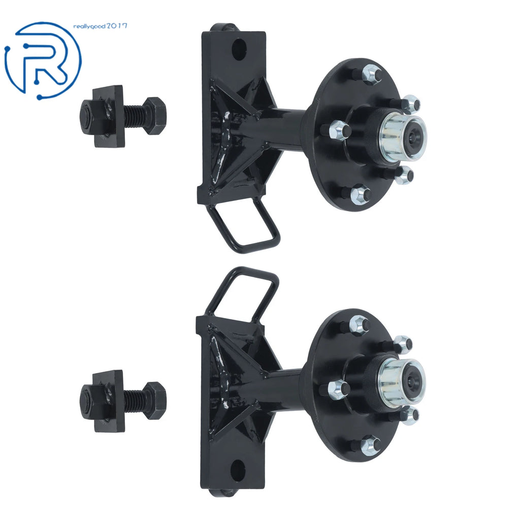 Set of 2 Shipping Container Wheels and Spindle Kit 5×5.5