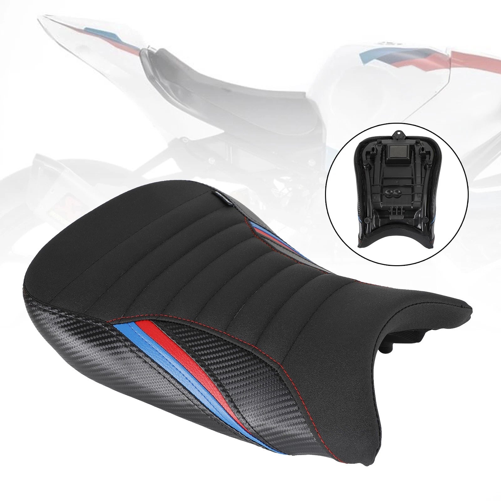 Front Driver Seat Cushion for BMW S1000RR (2019–2022) - Pu Blue