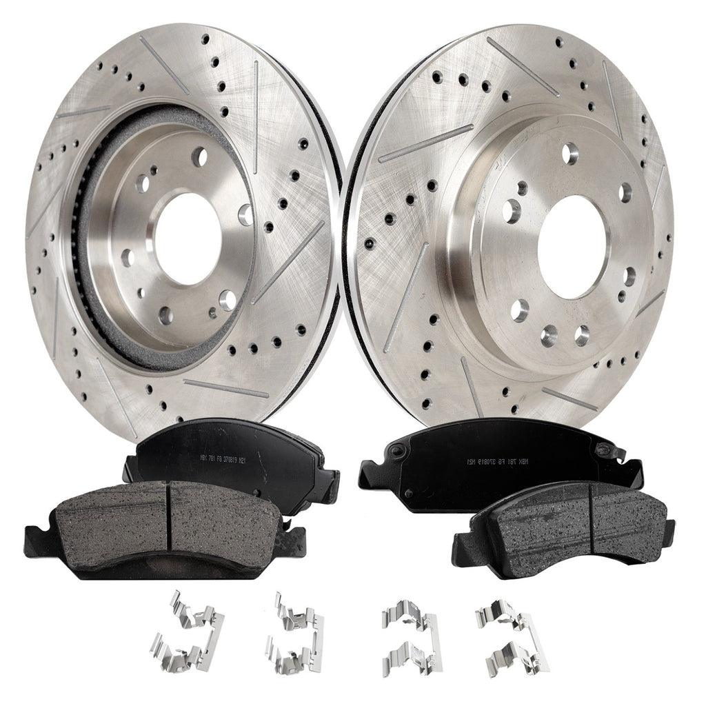 Front Brake Disc and Pad Kit for Chevrolet Silverado 1500 (2005–2018) Ceramic
