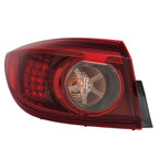 Replacement Driver Side Outer LED Tail Light Assembly for 2014-2016 Mazda 3