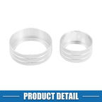 Set of 3 AC Audio Volume Knob Ring Covers for Chevy Malibu (2017–2022) Silver Tone
