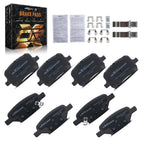 Set of 8 Ceramic Brake Pads for Saturn Aura (2007–2009)