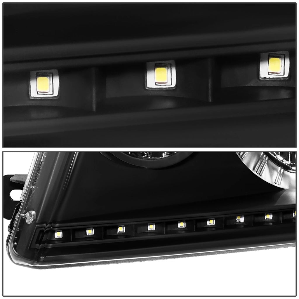 LED Headlights for Ford F150 Lincoln Mark LT (2004–2008) - Black Housing, Amber DRL