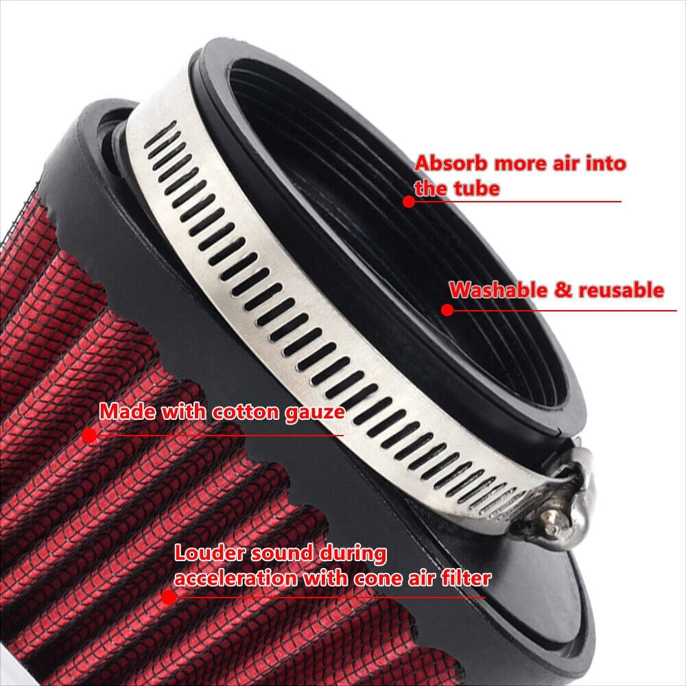 2X 60mm Air Filter Pod Cleaner for Dirt Bike ATV Quad Motorcycle