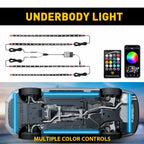 AUXITO RGB LED Strip Underbody Light Kit for Universal Vehicles