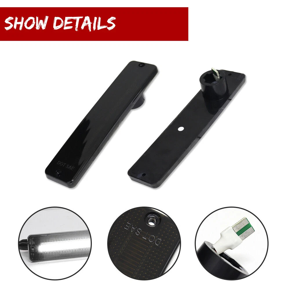 Smoked White Side Marker Lights for Jeep CJ, SJ, J Series Pickup