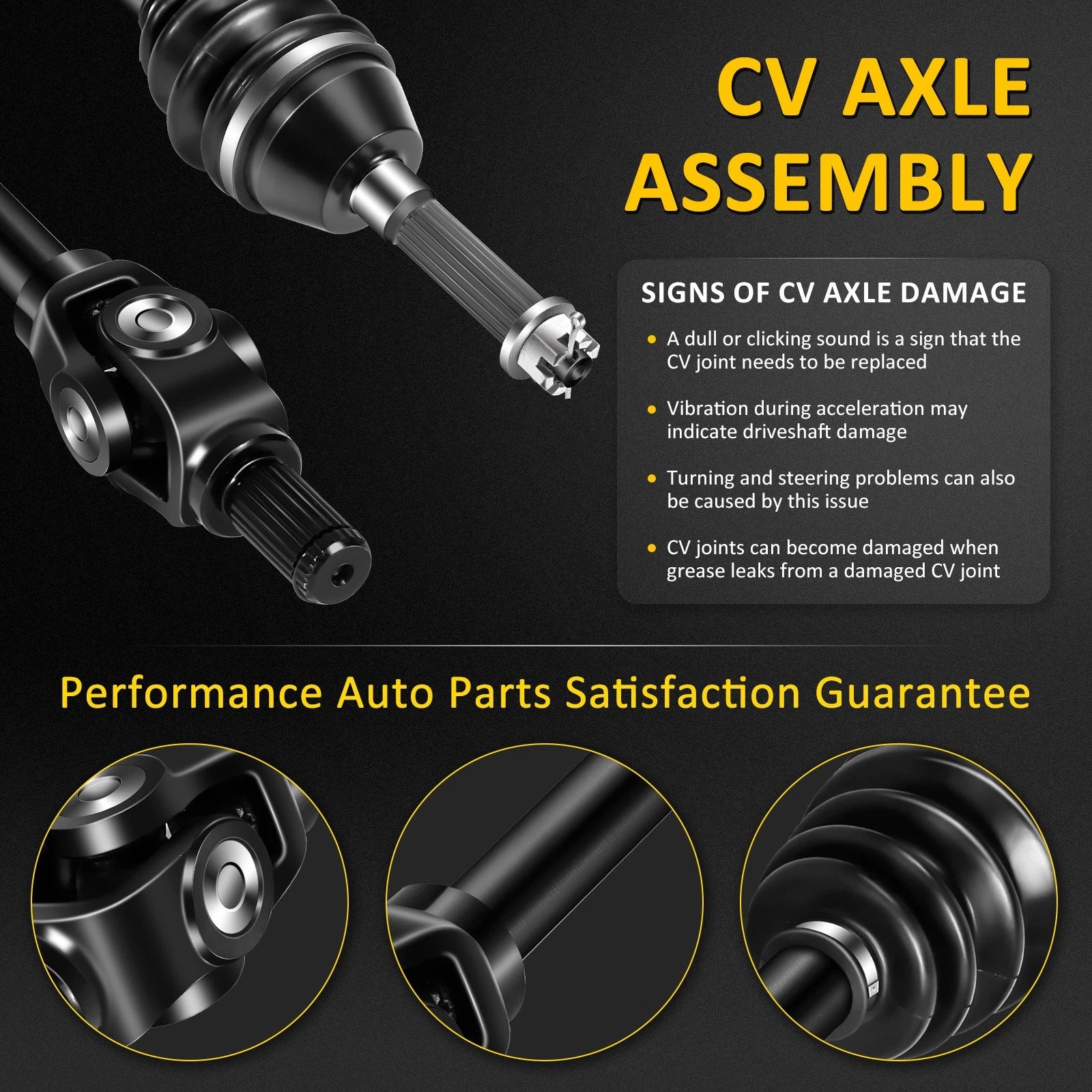 CV Axle Set for Polaris Sportsman 400 600 700 (2002–2004)