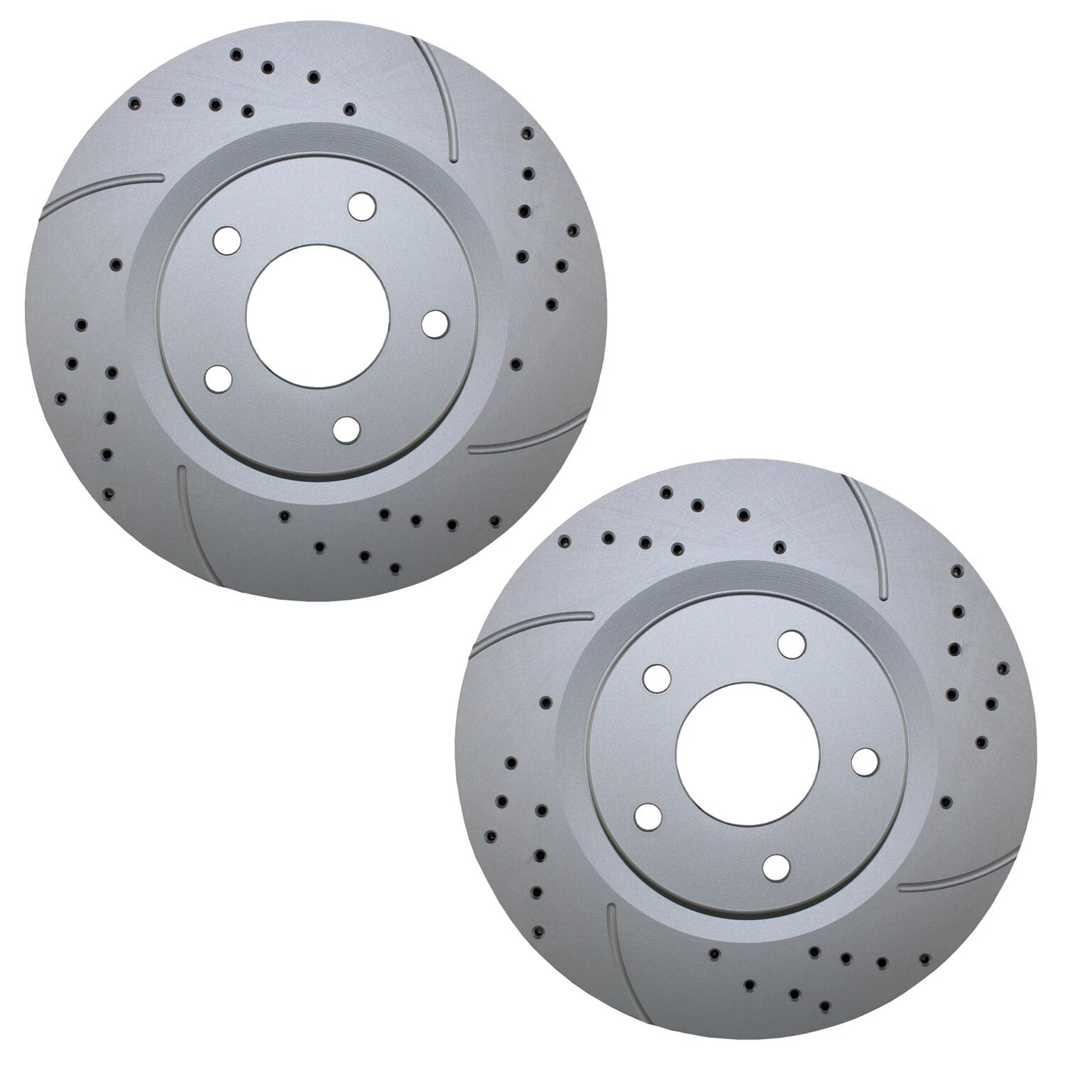 Pair of Front Drilled Brake Rotors for Chrysler Dodge Jeep (294mm)