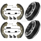 2 Front Brake Drums Shoes for Kawasaki Mule KAF540 KAF620 KAF950 (2010)