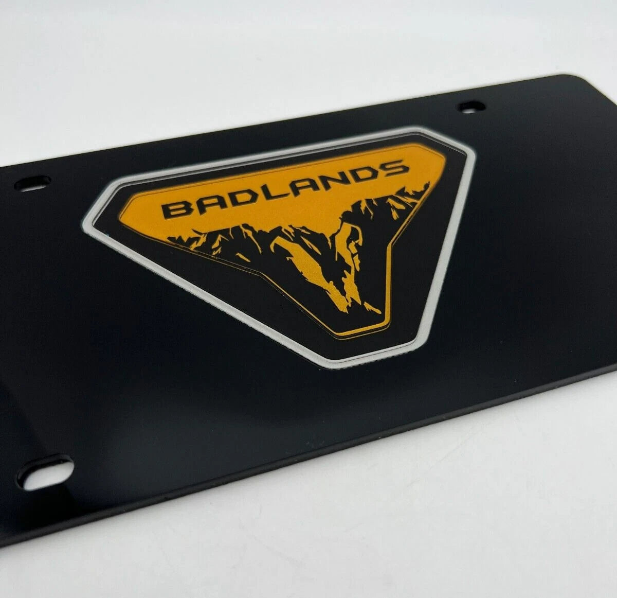 Acrylic License Plate Frame Premium Black for Ford Bronco Badlands (2021–2025)
