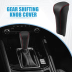 Gear Shift Head Knob Cover for Honda Civic (2006–2011) Black Red Stitches