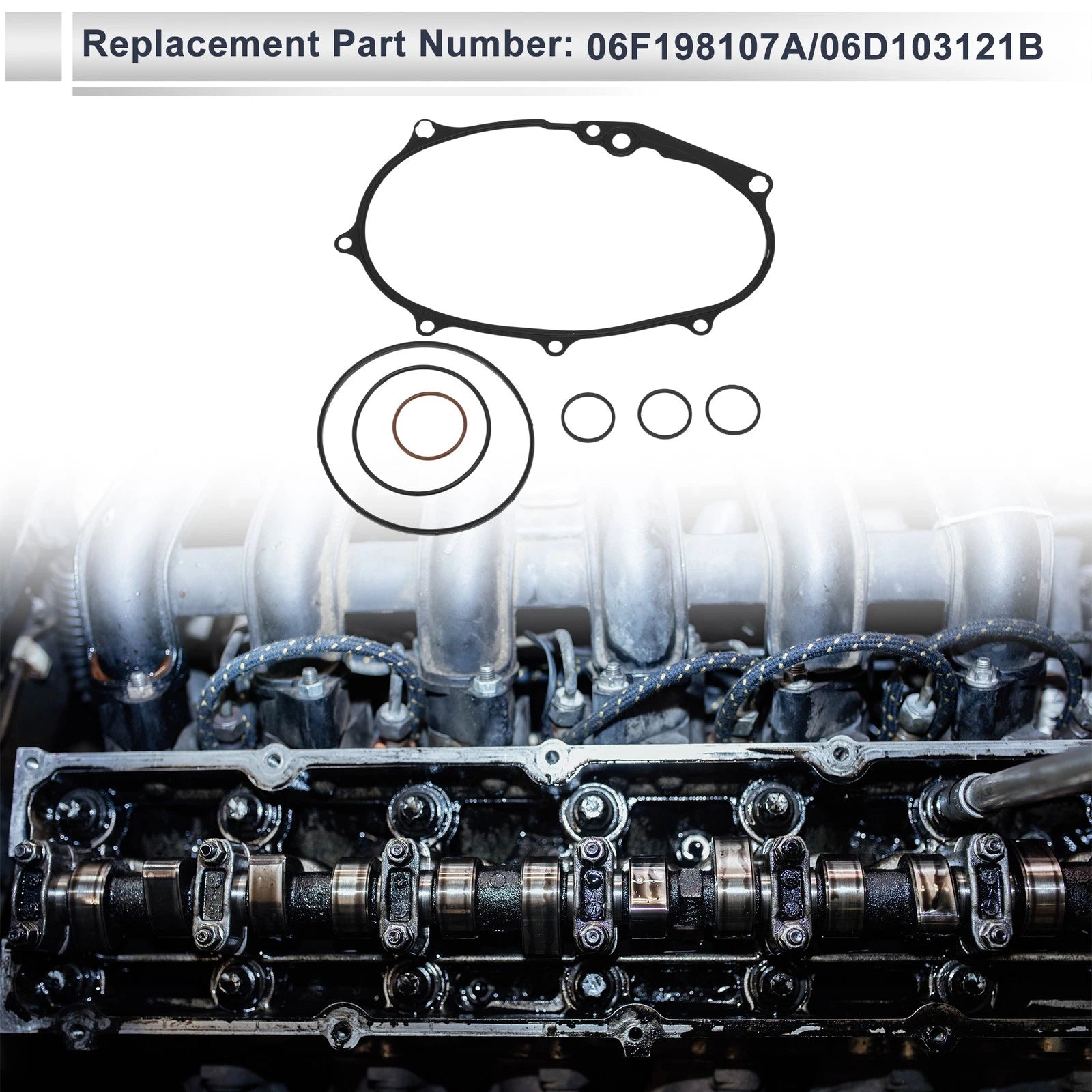 Timing Cover Gasket for Audi A3 (2006–2008) No. 06F198107A/06D103121B