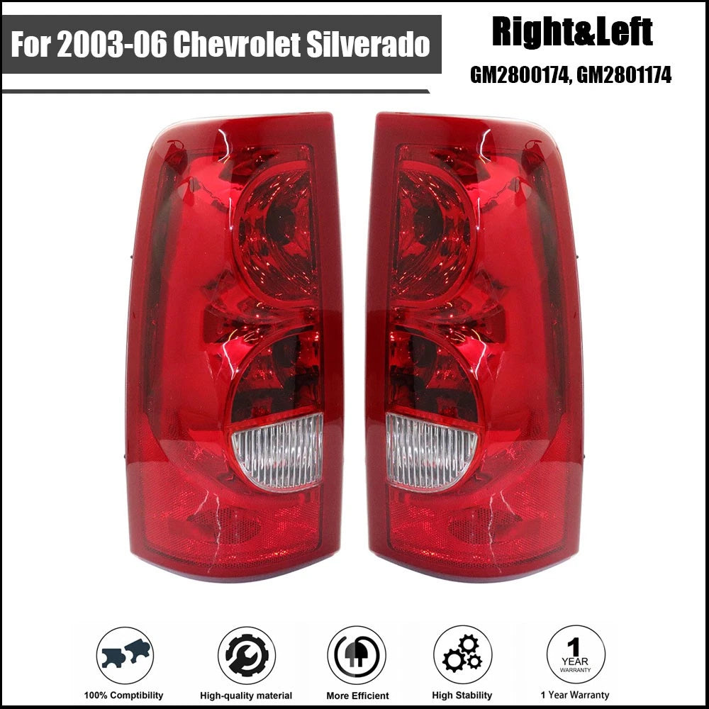 Taillight Pair for Chevrolet Silverado 1500 2500 3500 (2003–2006)